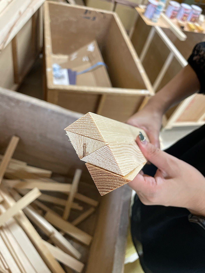 工場で発生した廃棄される予定の端材