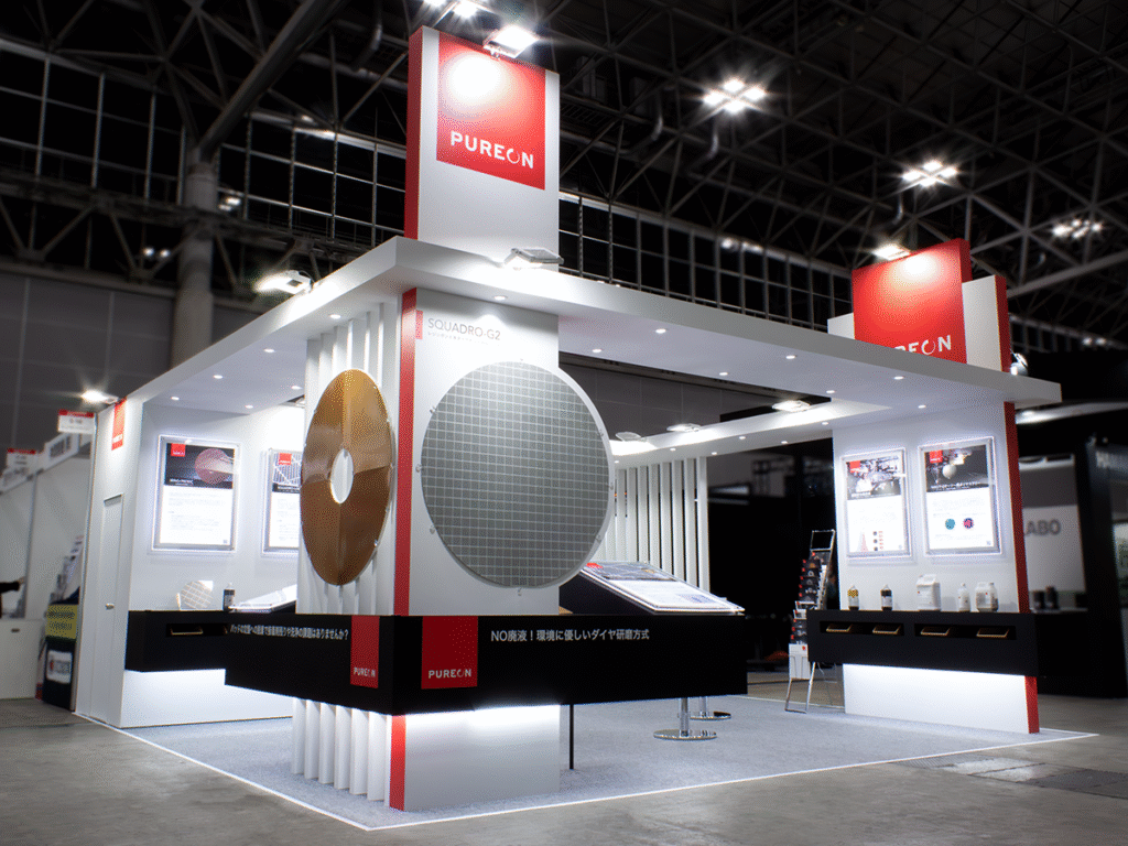 ピュアオンジャパン㈱様のSiC,GaN加工技術展 2025ご出展ブース