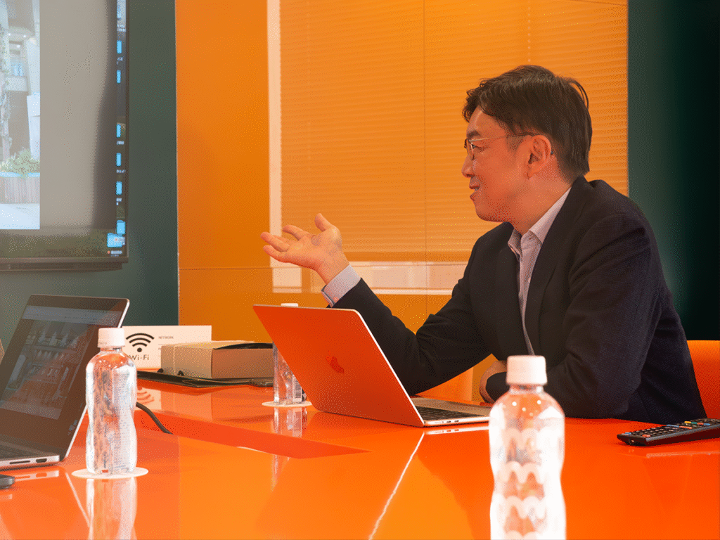 株式会社キャシュモ様とタック担当者のインタビュー・対談の様子